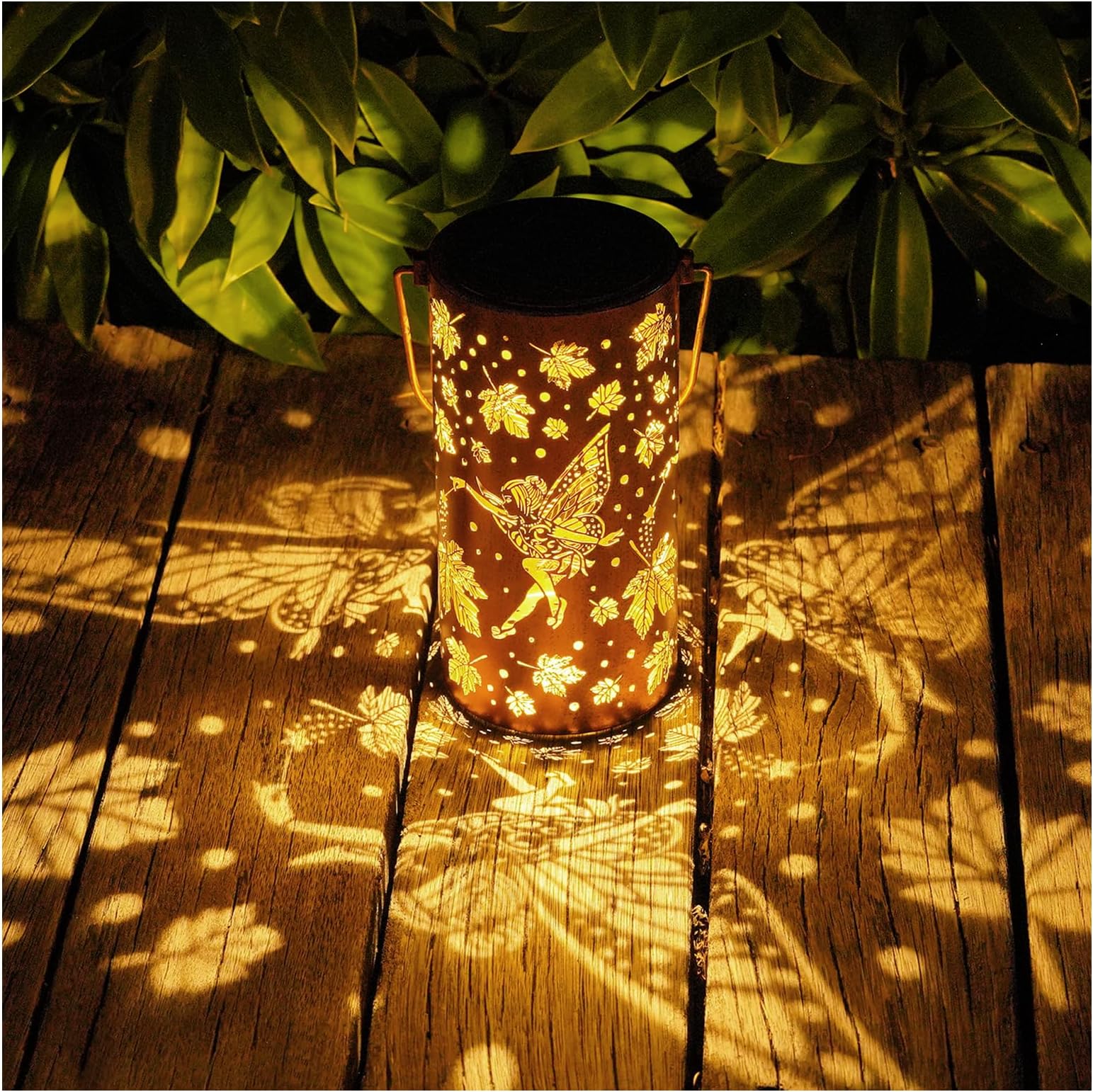 Maple Leaf Fairy Decor solar outdoor lanterns