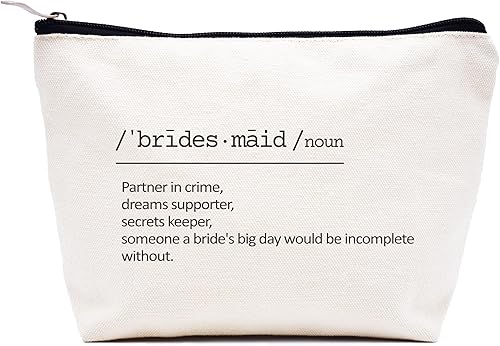 Miniatura 46 de LIBIHUA Bolsa de maquillaje para mujer, bolsa de cosméticos regalos para ella, bolsa de viaje femenina, Beige natural, 283-a mi increíble tía futura