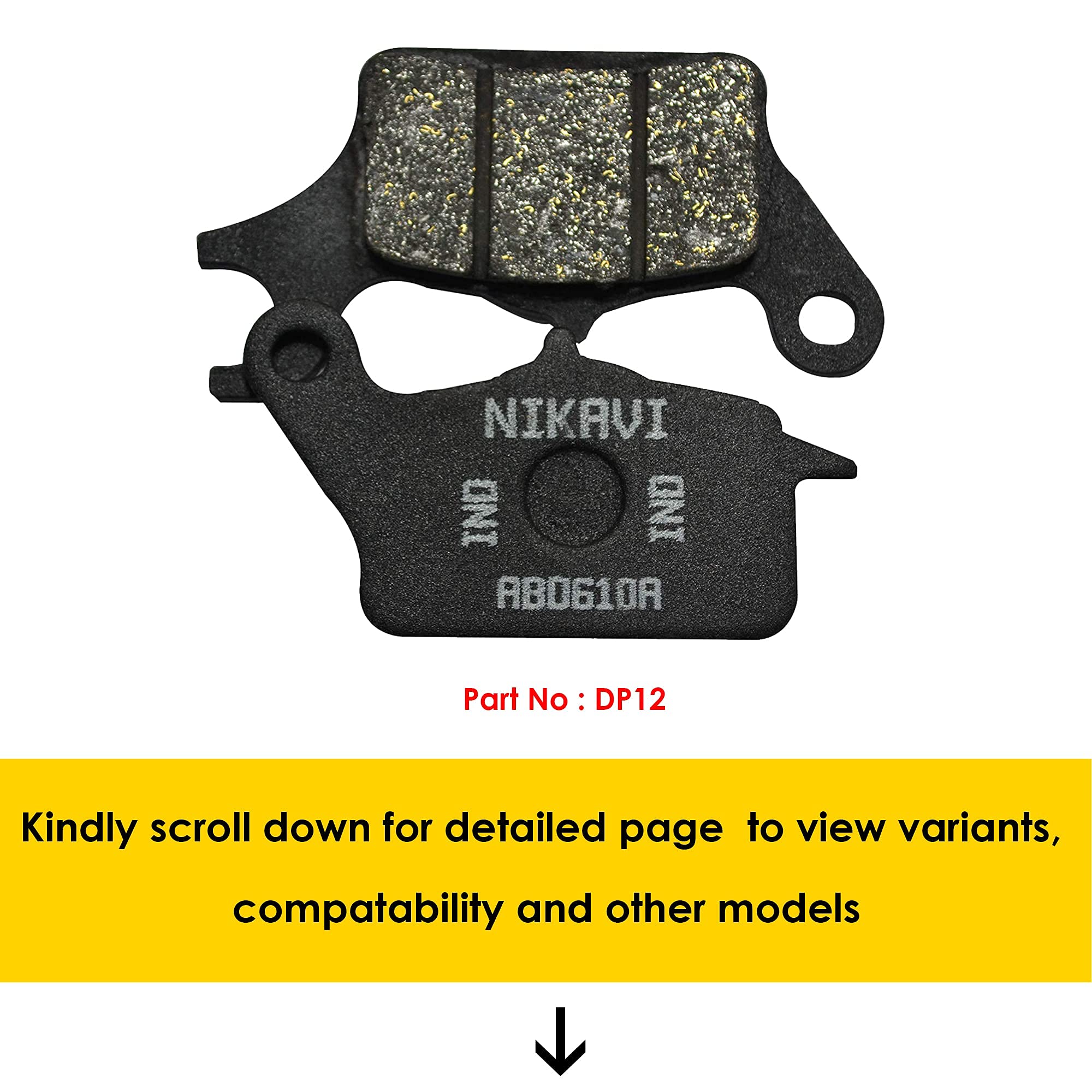 Buy NIKAVI DP12 Front Brake Disc Pad Compatible for Yamaha Cynigus