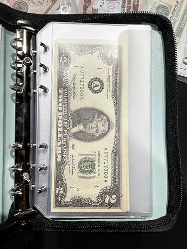 Miniatura 6 de 12 bolsillos para carpetas A6 sin cremalleras, sobres de presupuesto sin cremallera con tapas, bolsa A6 para carpeta de 6 anillos, organizador de