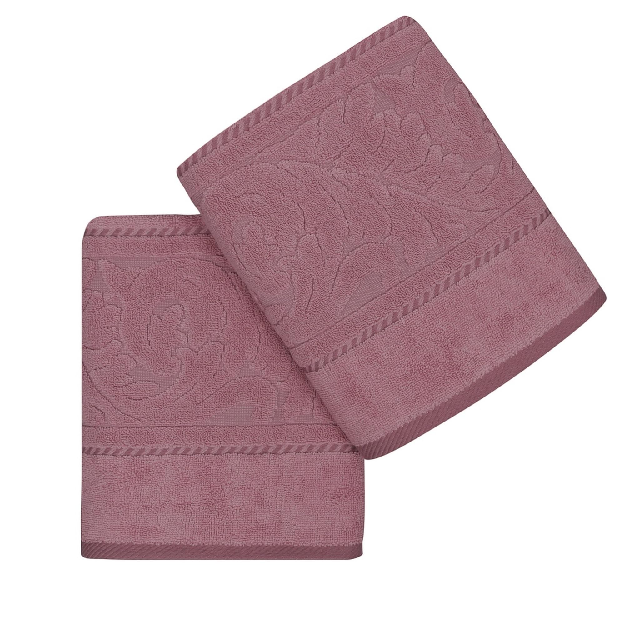WELL HOME MOBILIARIO & DECORACIÓN Hand Towel Set (2 Piece) Pale Pink, Pink Stick, 50x90