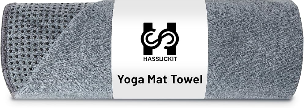 Non Slip Hot Yoga Towel with Grip Dots Sweat Absorbent Microfiber Yoga Mat Towel for Hot Yoga, Pilates, Bikram & Fitness 72"x24" Anti-Slip, Quick-Dry, Machine Washable