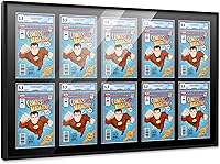 Vista 70 de Poster Palooza Marco de cómic con paspartú para 2 cómics CGC, CBCS o PGX Graded Comics – Marco de cómic negro para cómics de 8.125 x 13 pulgadas