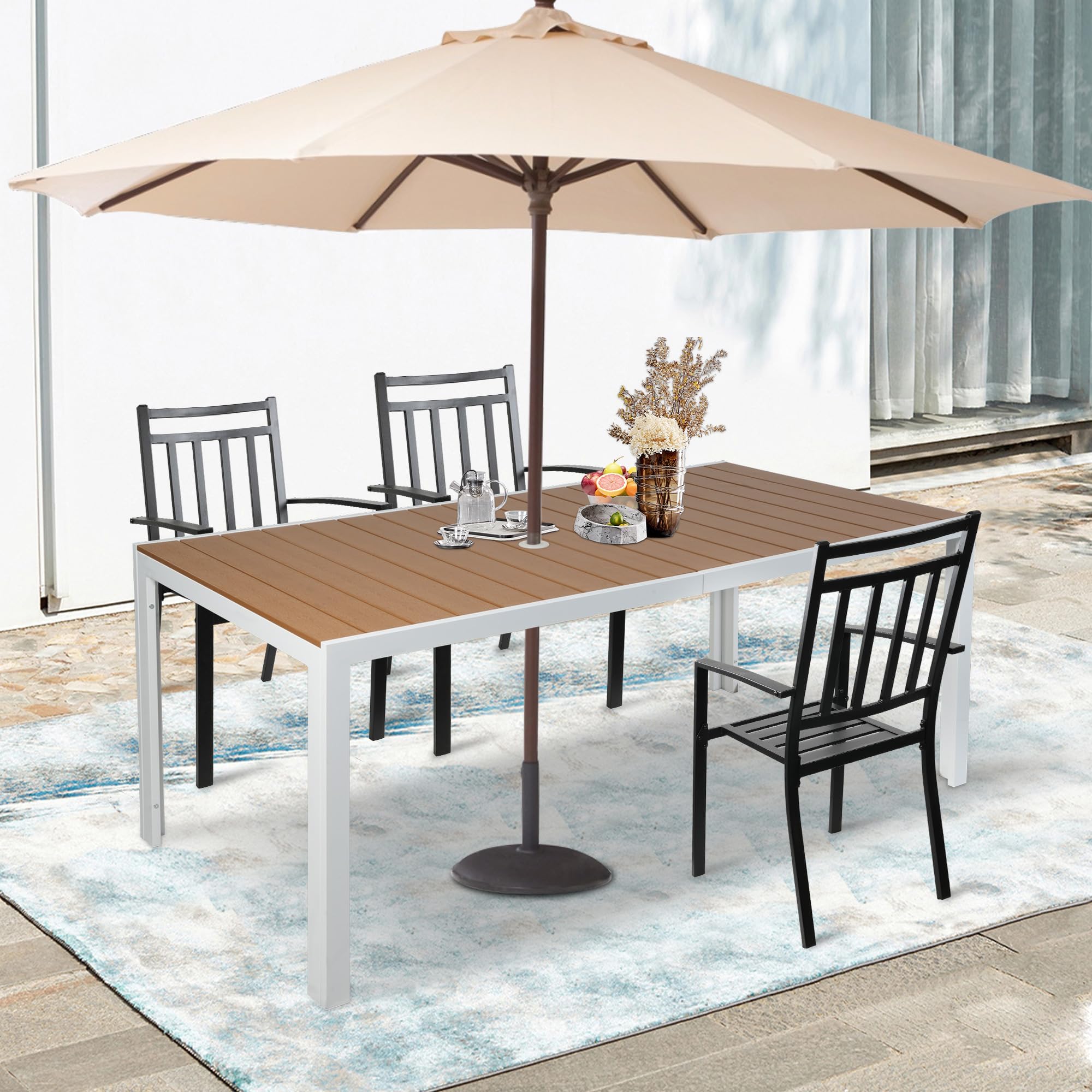 Dining Table Wayfair Outdoor Table Umbrellas Umbrella Wayfair