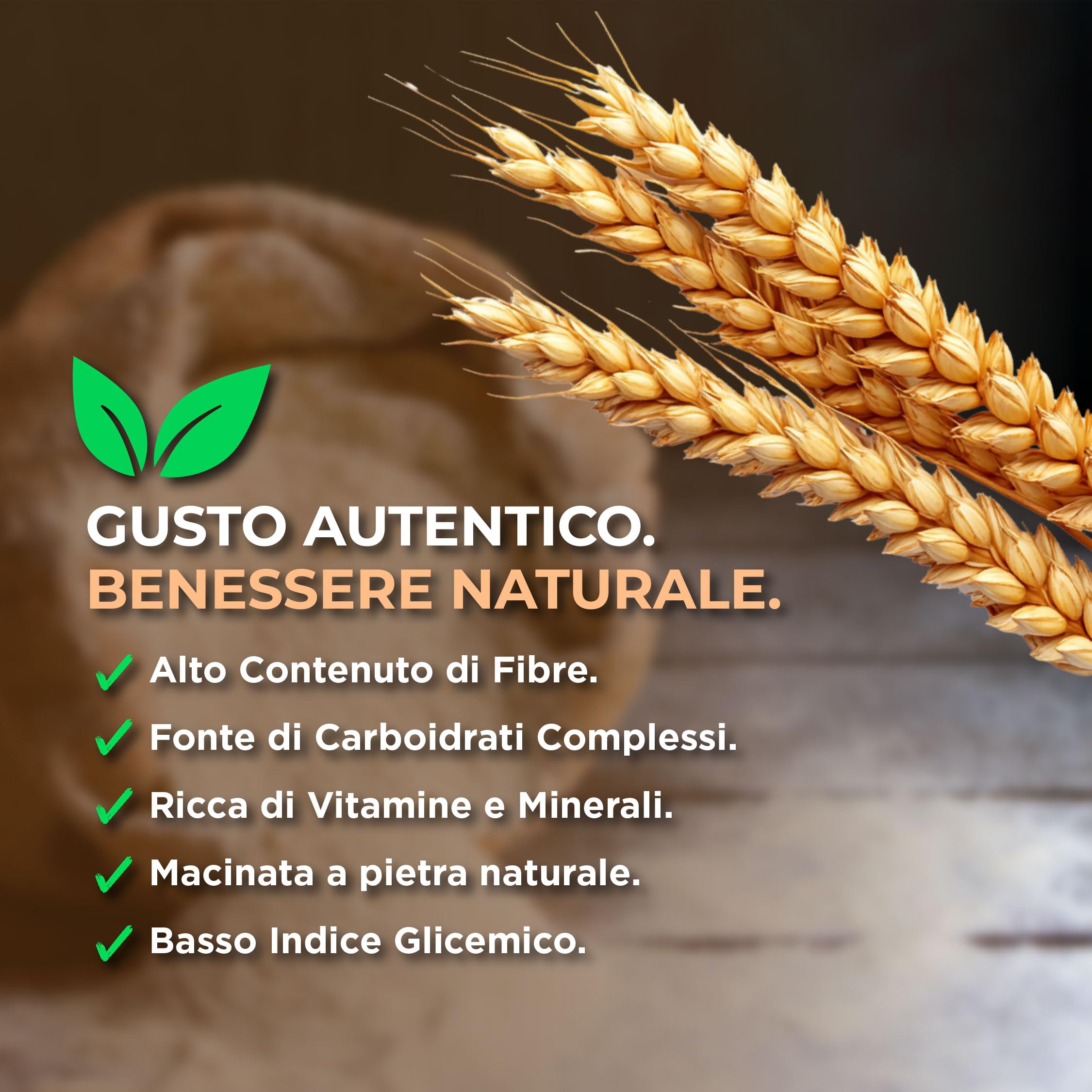 RACILIA Harina de Trigo Tierno Ecológica Maiorca - Grano Antiguo 100% Siciliano y Ecológico - Rico en Fibras y Proteínas - 1kg x 5
