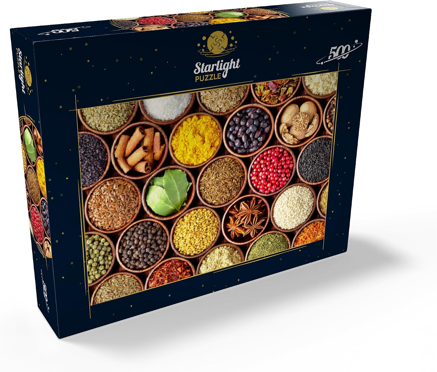 MyPuzzle Spices in Round Bowls - Premium 500 Piece Jigsaw Puzzle for Adults