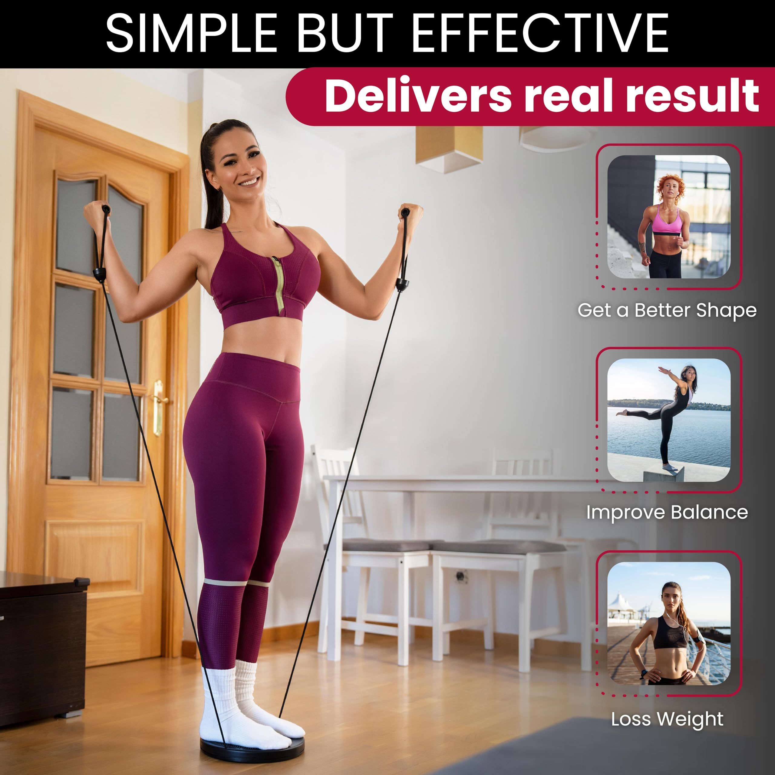 Breaking Limits Waist Whisper 2.0 - Disco de torsión de cintura - Tabla de torsión de cintura - Disco de ejercicio escultor moldeador de cuerpo con asas - Tabla giratoria para abdominales, piernas y