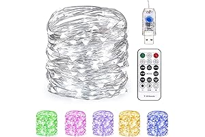Fairy Lights 66 ft 200 LED USB Twinkle String Lights