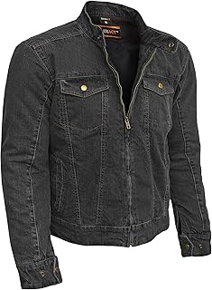 RIDERACT Mens Motorbike Denim JacketS CE Armored Kevlar Motorcycle Riding Jacket Heavy Duty Breathable Biker Gear Street T...