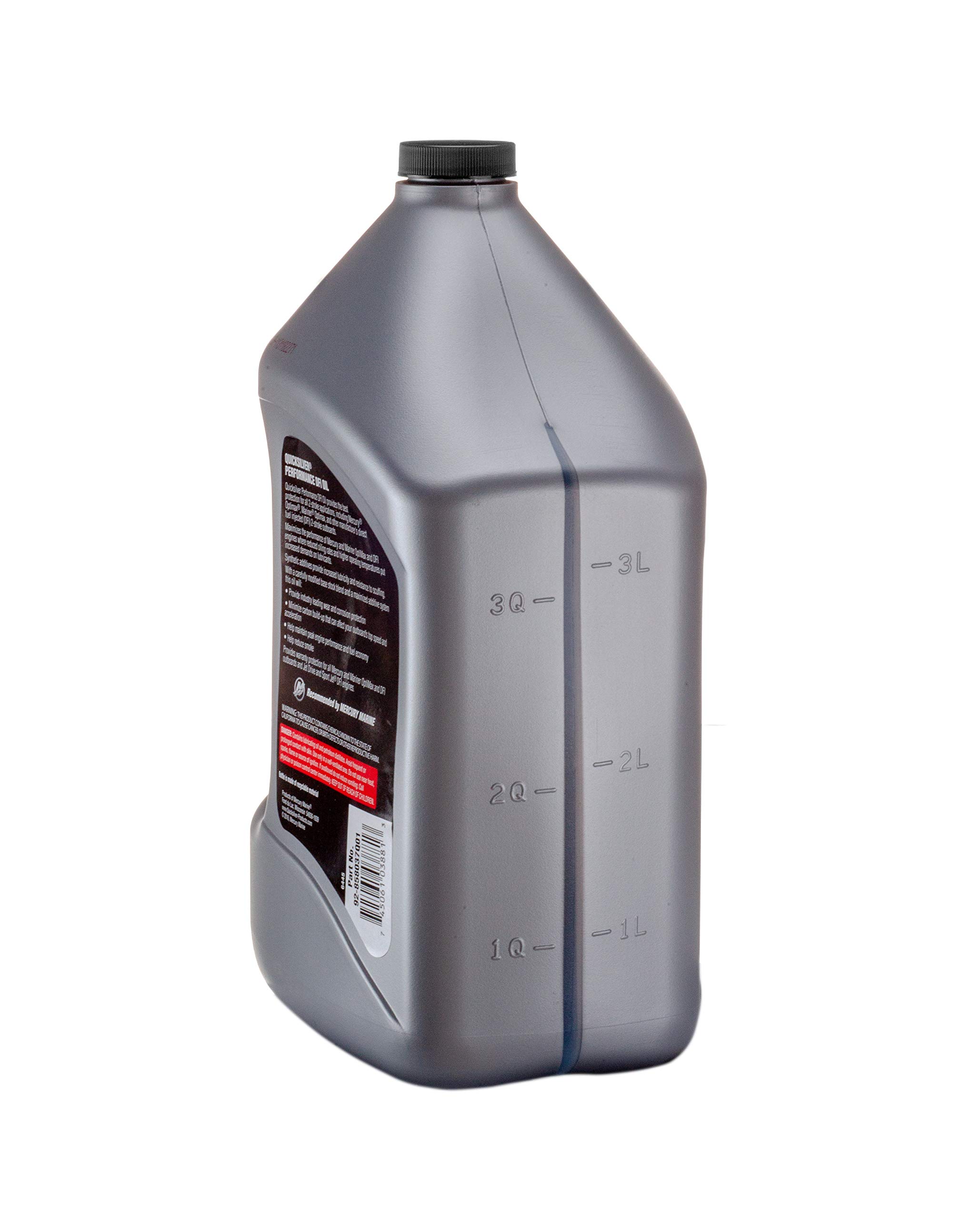 Quicksilver 858037QB1 - Olio motore sintetico ad alte prestazioni per iniezione diretta di carburante, 4 litri