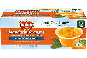 Del Monte Mandarin Oranges in Juice, No Sugar Added, 4 Ounce (Pack of 12)