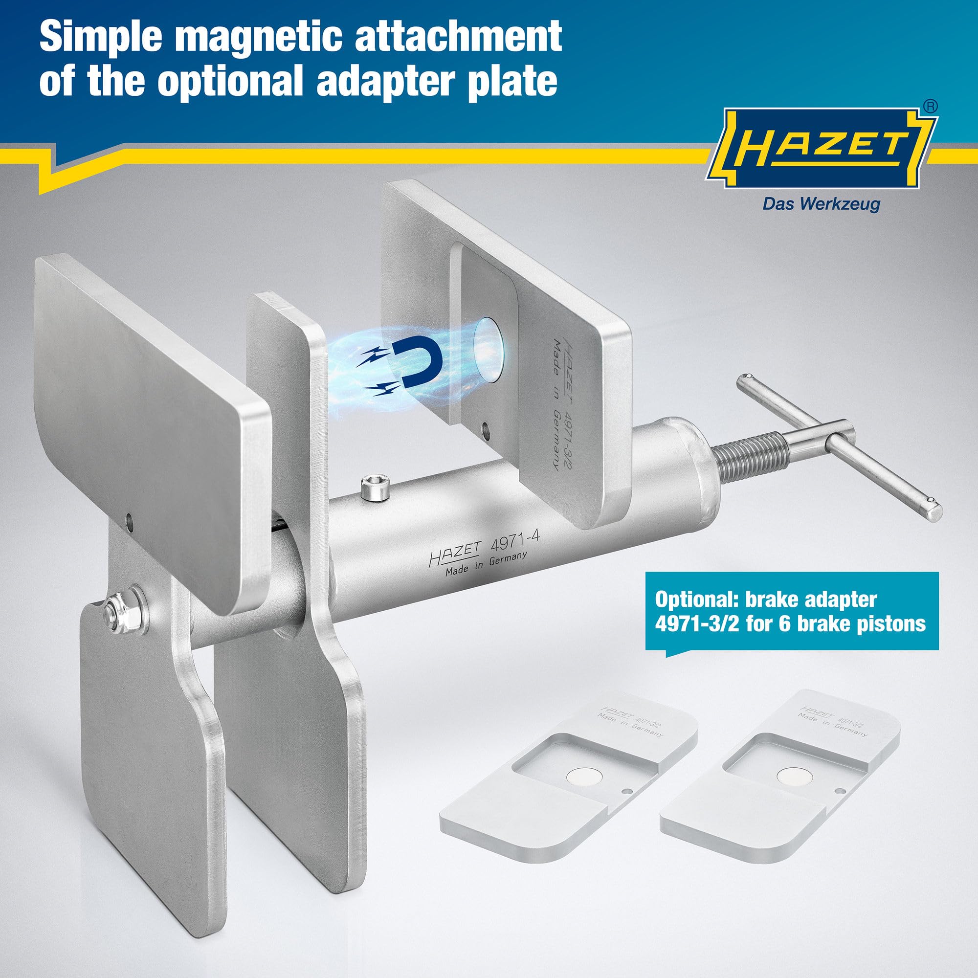 HAZET 4971-4 Kit herramientas giro/retroceso émbolo pinza de freno