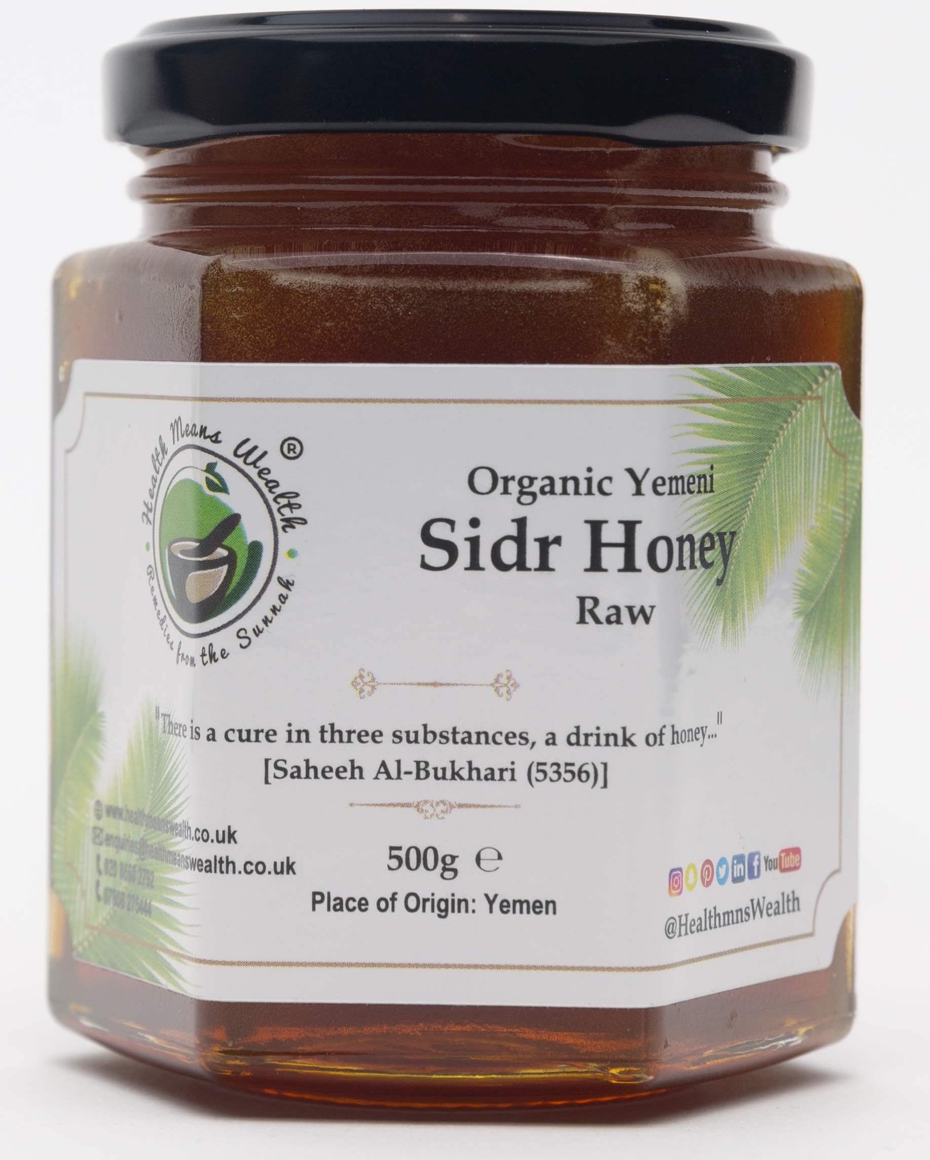 Pure Yemeni Sidr Honey 100% Organic Raw Premium Summer Harvest 500g (500g)