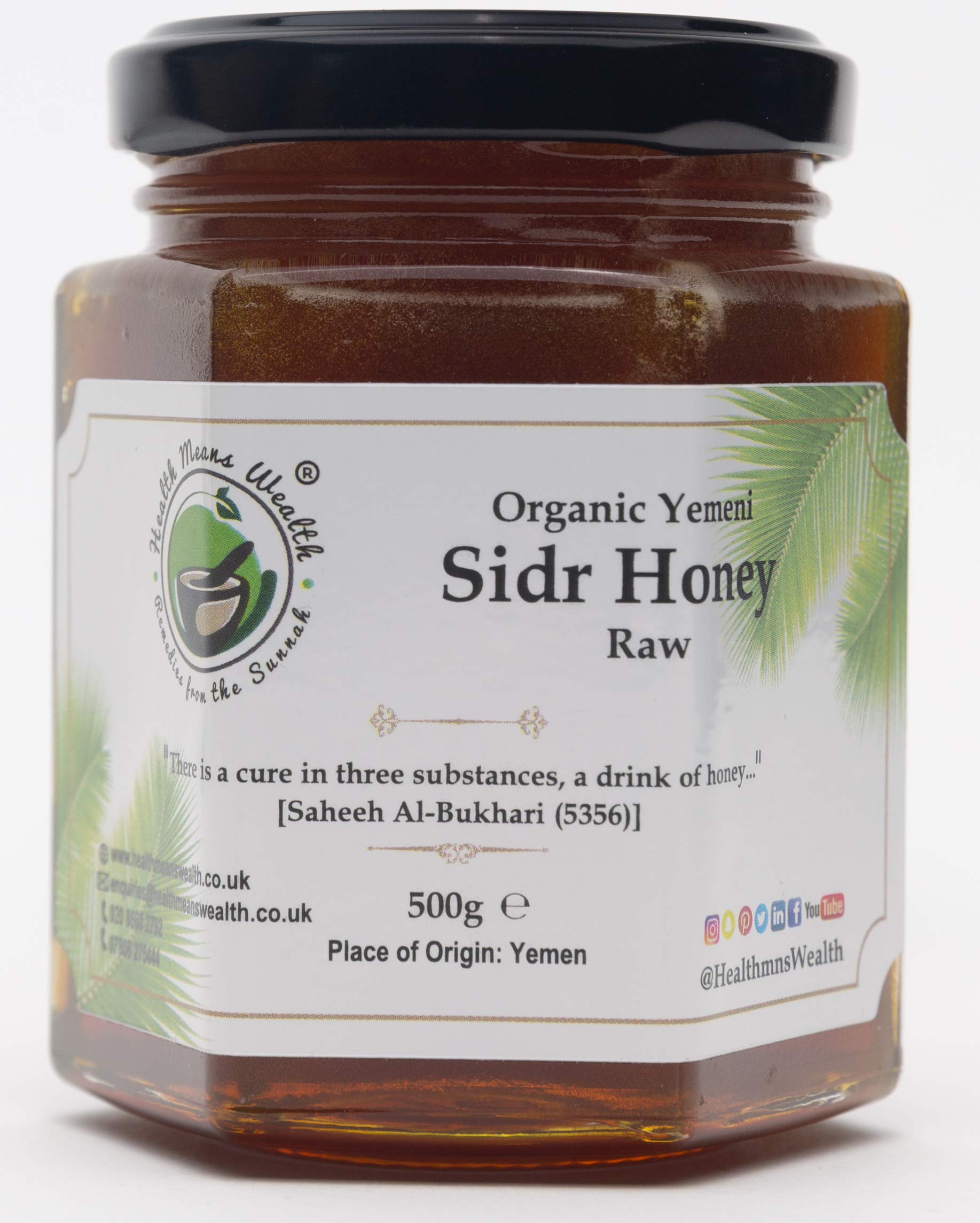 Pure Yemeni Sidr Honey 100% Organic Raw Premium Summer Harvest 500g (500g)
