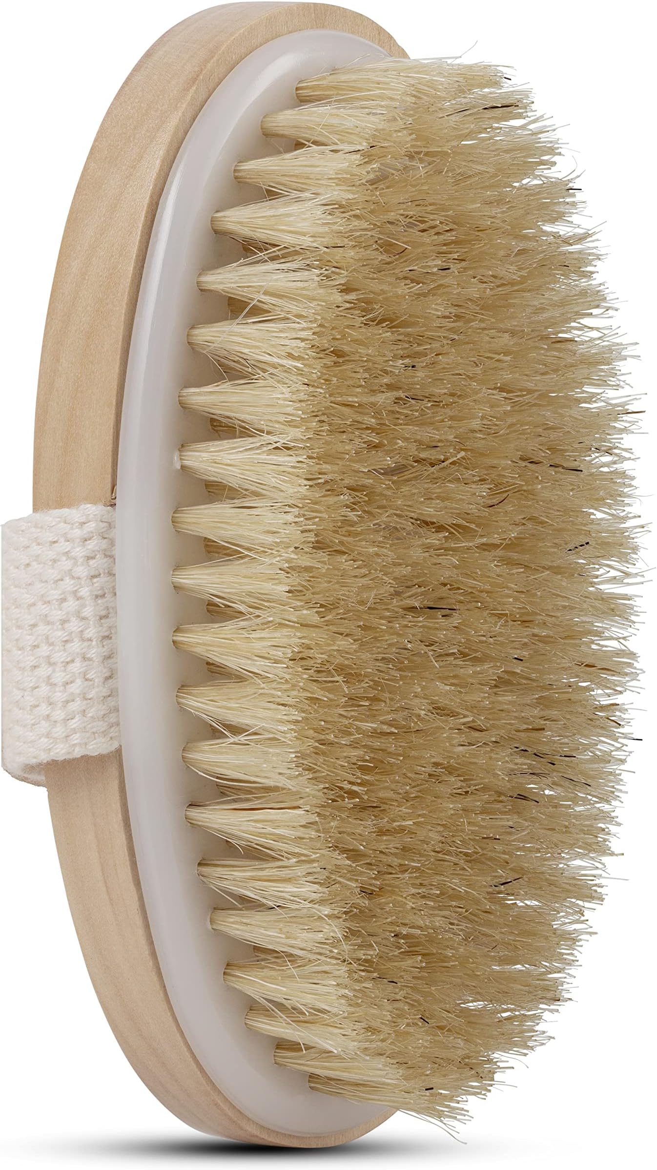 Dry Skin Body Brush - Improves Skin's Health and Beauty - Natural Bristle - Remove Dead Skin and Toxins, Cellulite Treatment, Improves Lymphatic Functions, Exfoliates, Stimulates Blood Circulation
