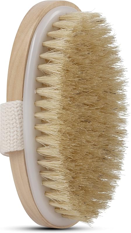 Escova corporal para banho Wholesome Beauty com cerdas naturais e cabo longo