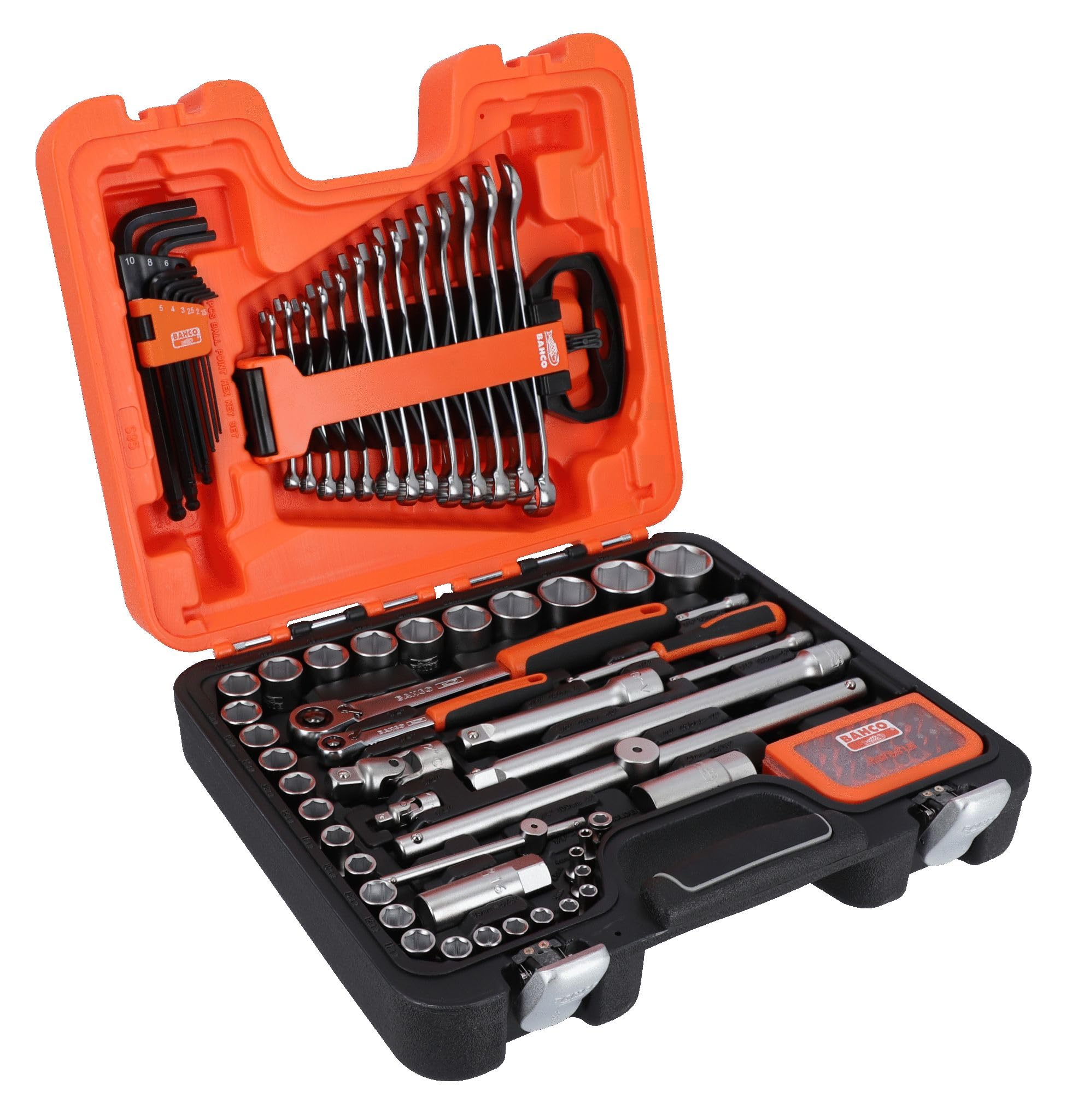 Bahco S95 1/4in & 1/2in Drive Socket & Mech Set, 95 Piece