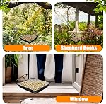 Bird Feeders Outdoor Hanging, Bird feeders with Hooks for Blue Jay, Seed Platform for Cummingbird Feeder, Black Metal Mesh Garden Bird Feters