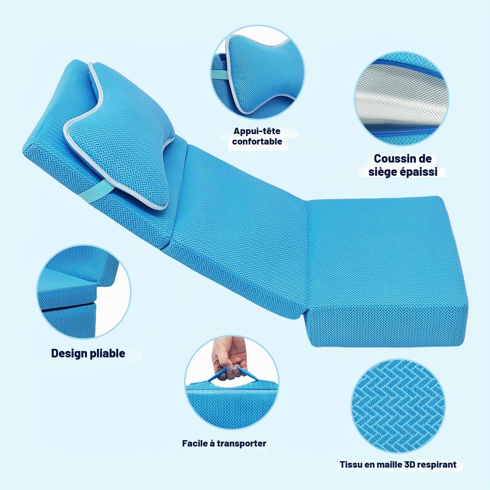 Coussin d'assise pour Bain à remous/Spa – Version adulteAssise antidérapante, adaptée à la Piscine extérieure comme à la Salle de Bain. Séchage Rapide, rehausseur de siège pour Spa et Jacuzzi.