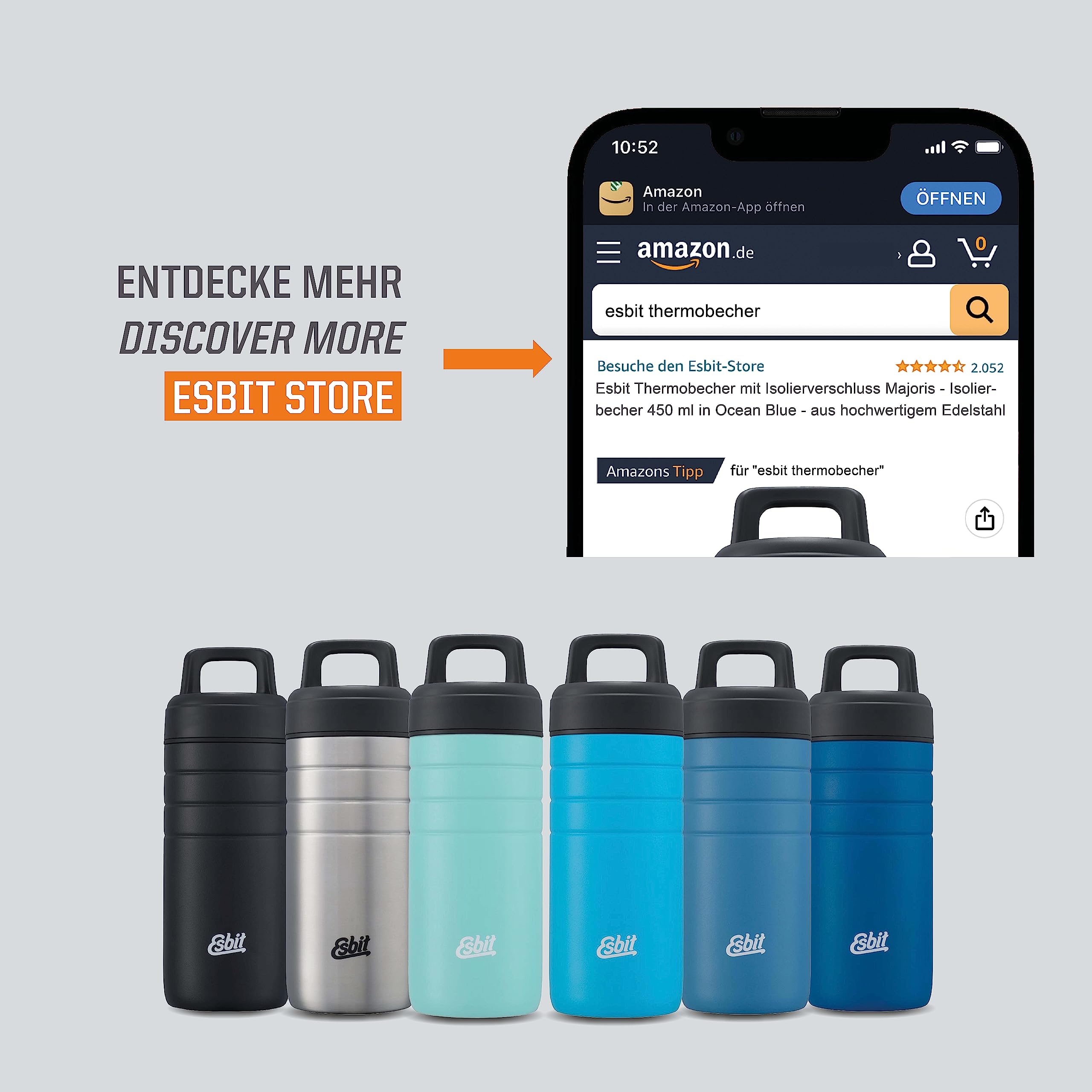 Esbit Majoris Paslanmaz Çelik Termos, 450 ml