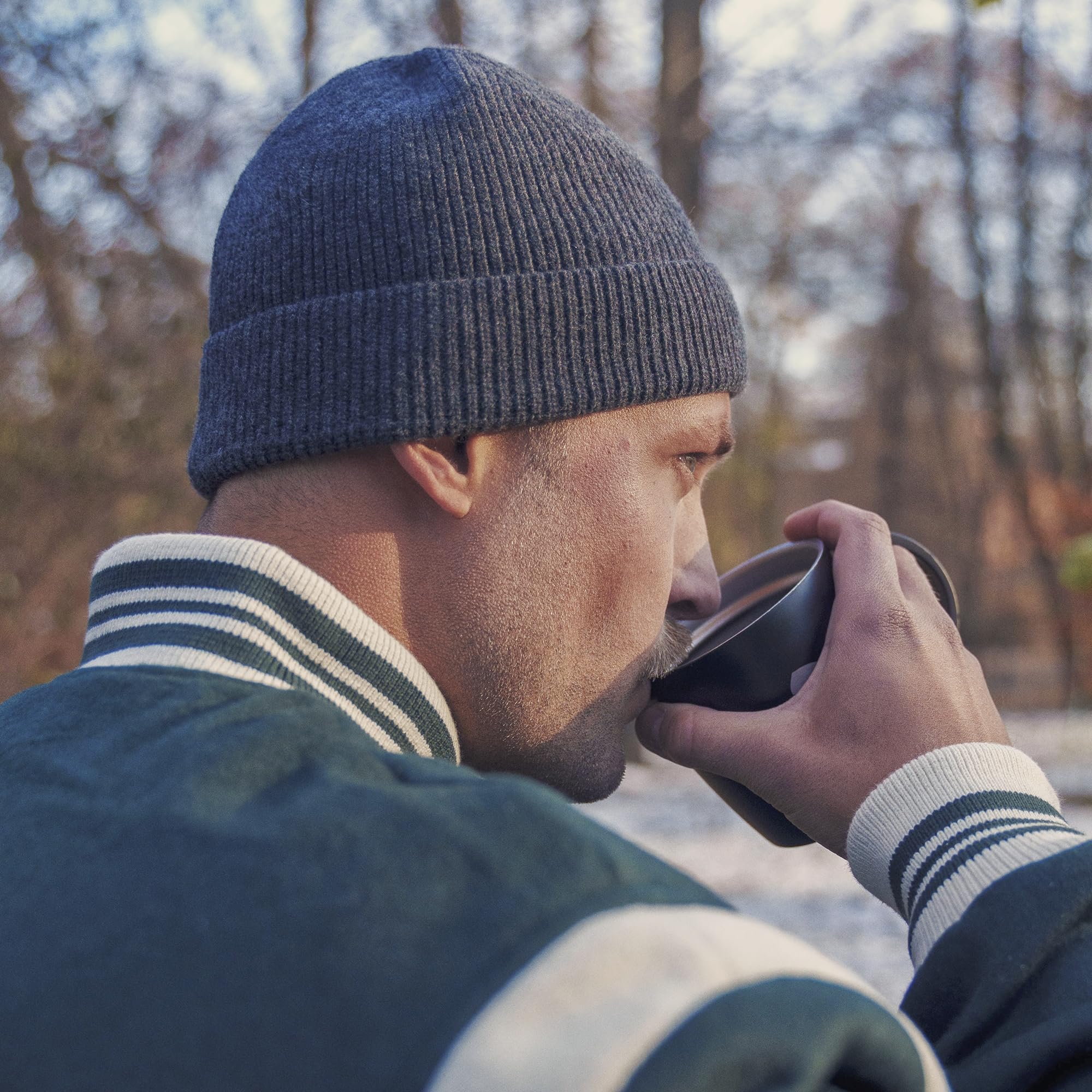 Sterkowski Kingfish czapka z dzianiny | wełna merynosowa i kaszmir z recyklingu czapka beanie dla mężczyzn i kobiet | ciepła czapka zimowa z merynosów
