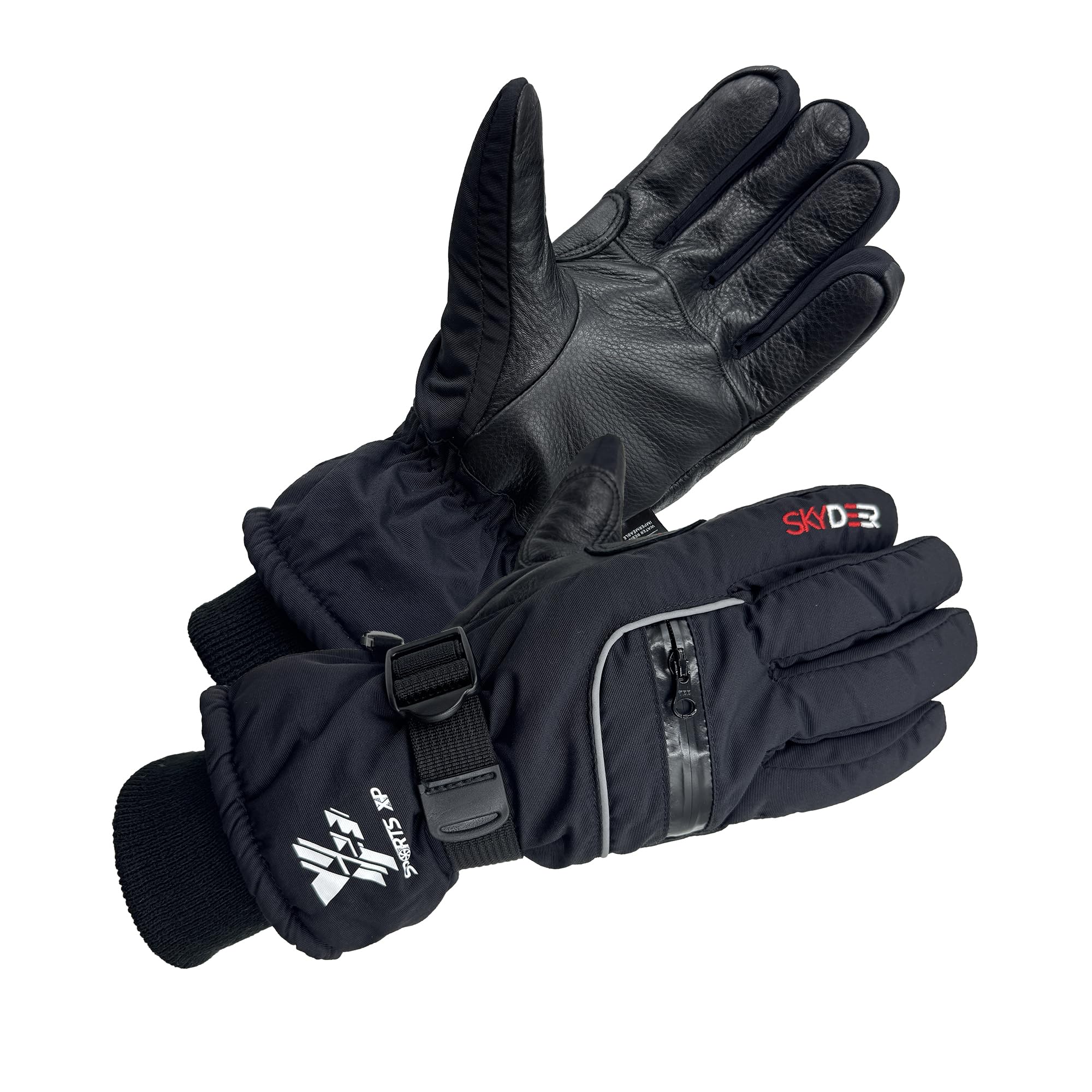SKYDEER 100% Waterproof Deerskin Leather Ski Gloves