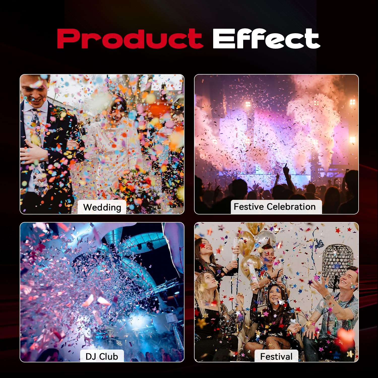 Co2 Confetti Cannon Machine DMX Control with Flight Case Wedding Confetti Cannon for Disco Nightclub Stage Party (Mini) (DMX Control)