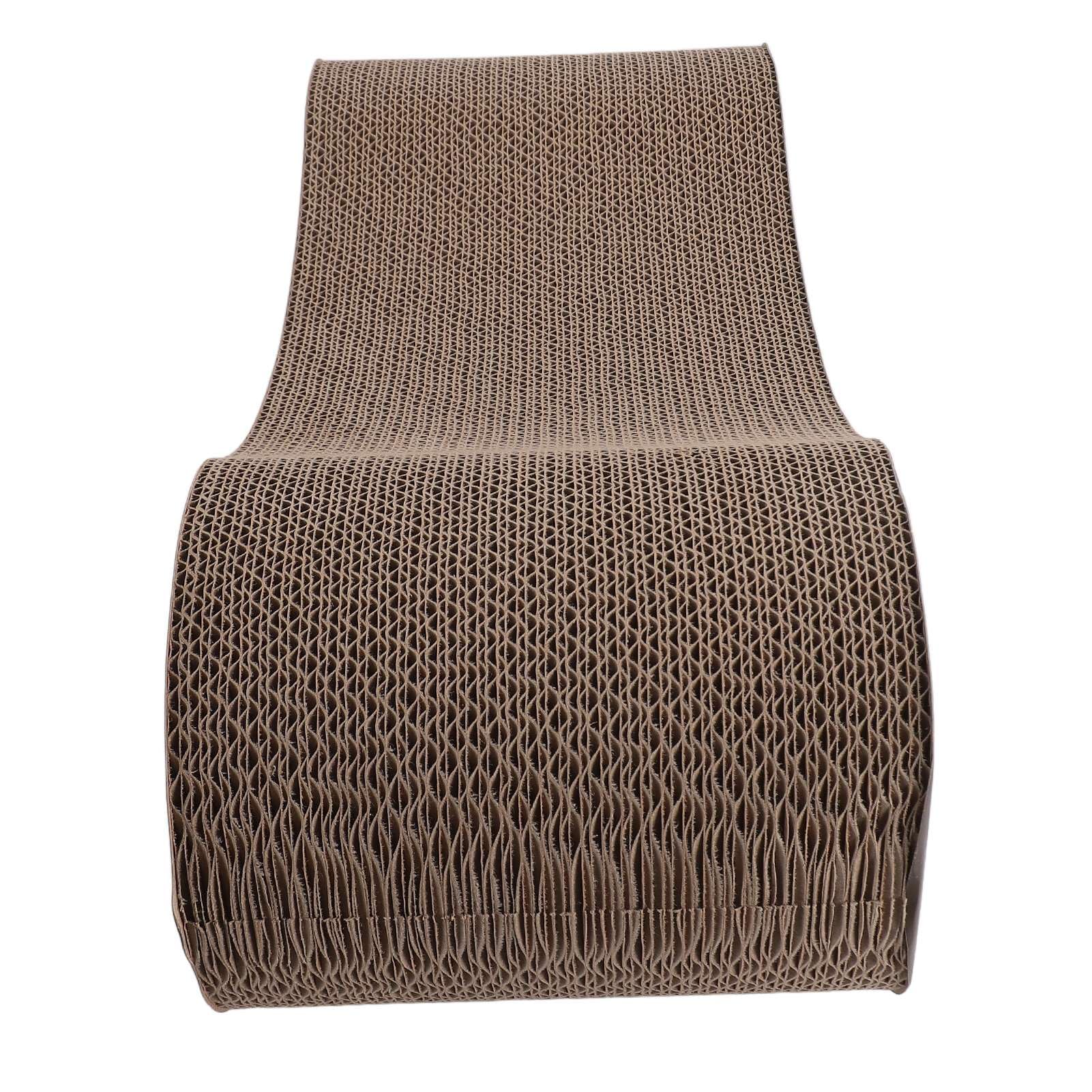 Tiragraffi per gatti Lounge Protezione mobili Letto in cartone ondulato per gatti Tiragraffi ergonomico extra spesso (Caffè)