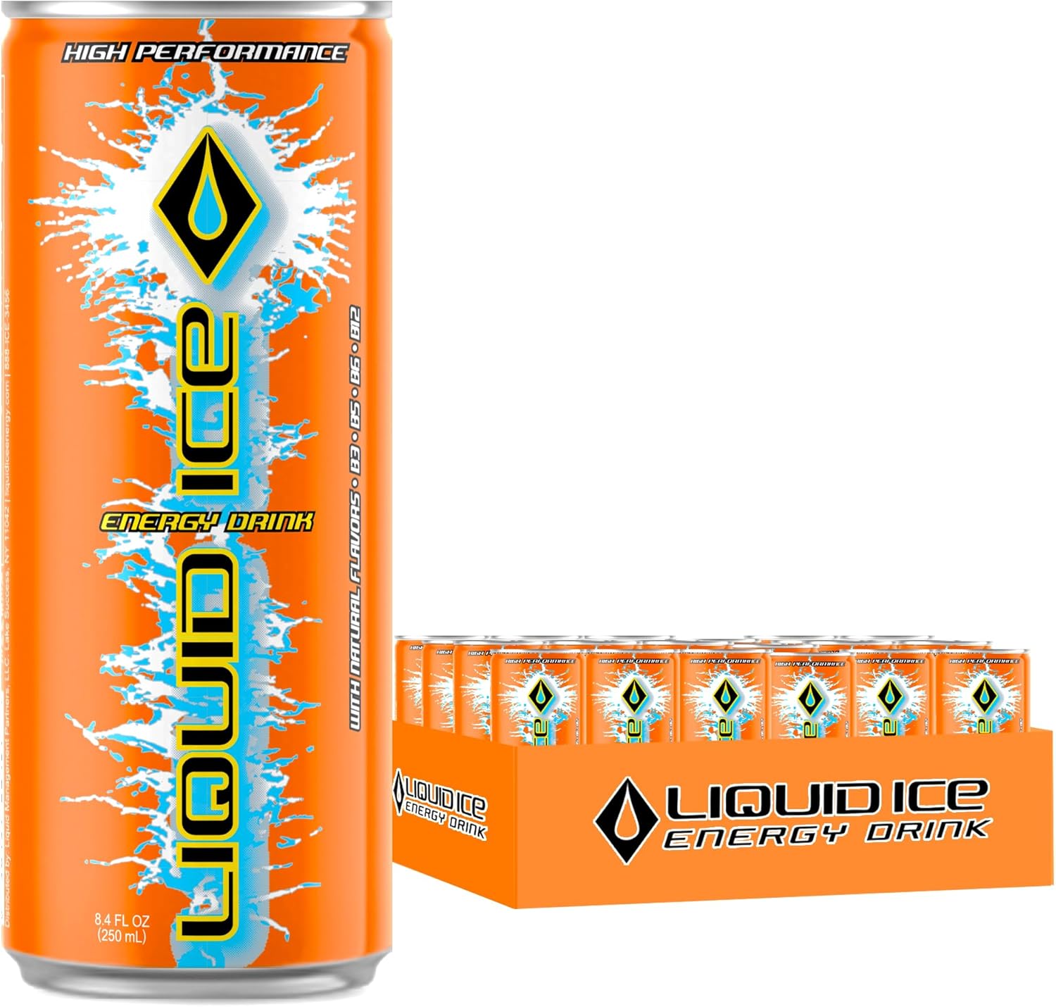 Liquid Ice Energy Drink - Citrus Pop (8.3 Fl Oz, 24 Count)