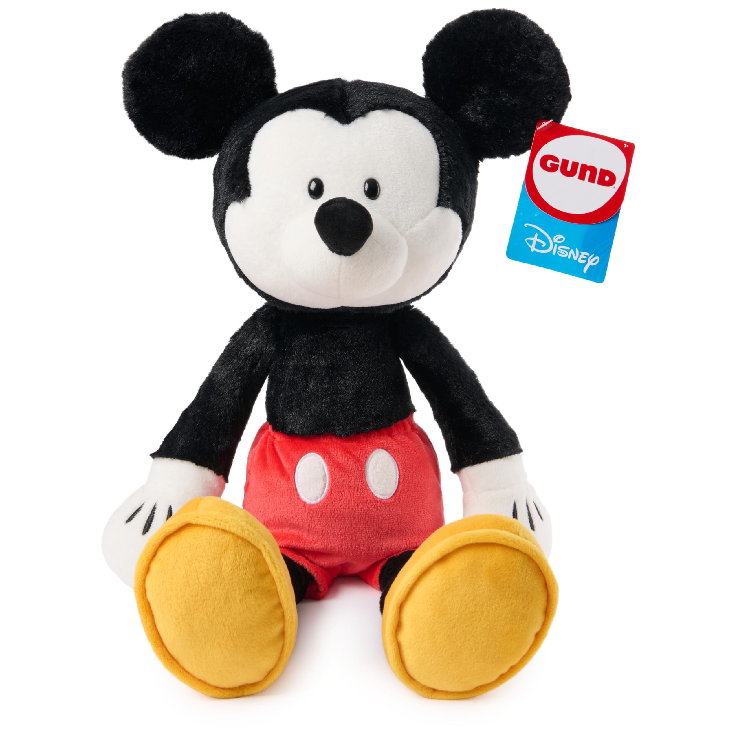 GUND Disney Official Mickey Mouse Toothpick 15-Inch Plush Toy for Ages 1+ | Slender Frame and Posable Dangling Limbs Promote On The Go Travel Pretend Play; Contains One 15-Inch Mouse Plush Doll Ages 1+