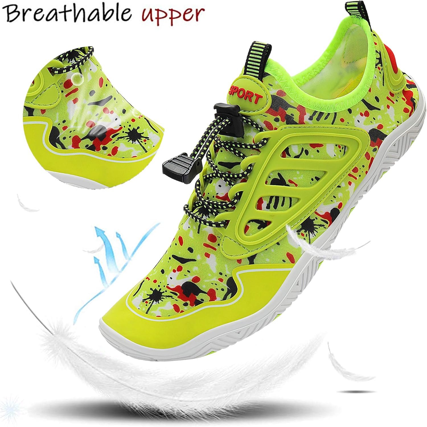  | APRILSPRING Mens Womens Water Shoes Quick Dry Barefoot for Swim Diving Surf Aqua Sports Yoga | Water Shoes