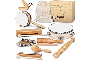 Stoie's International Wooden Music Set for Kids - Creative and Eco-Friendly Musical...
