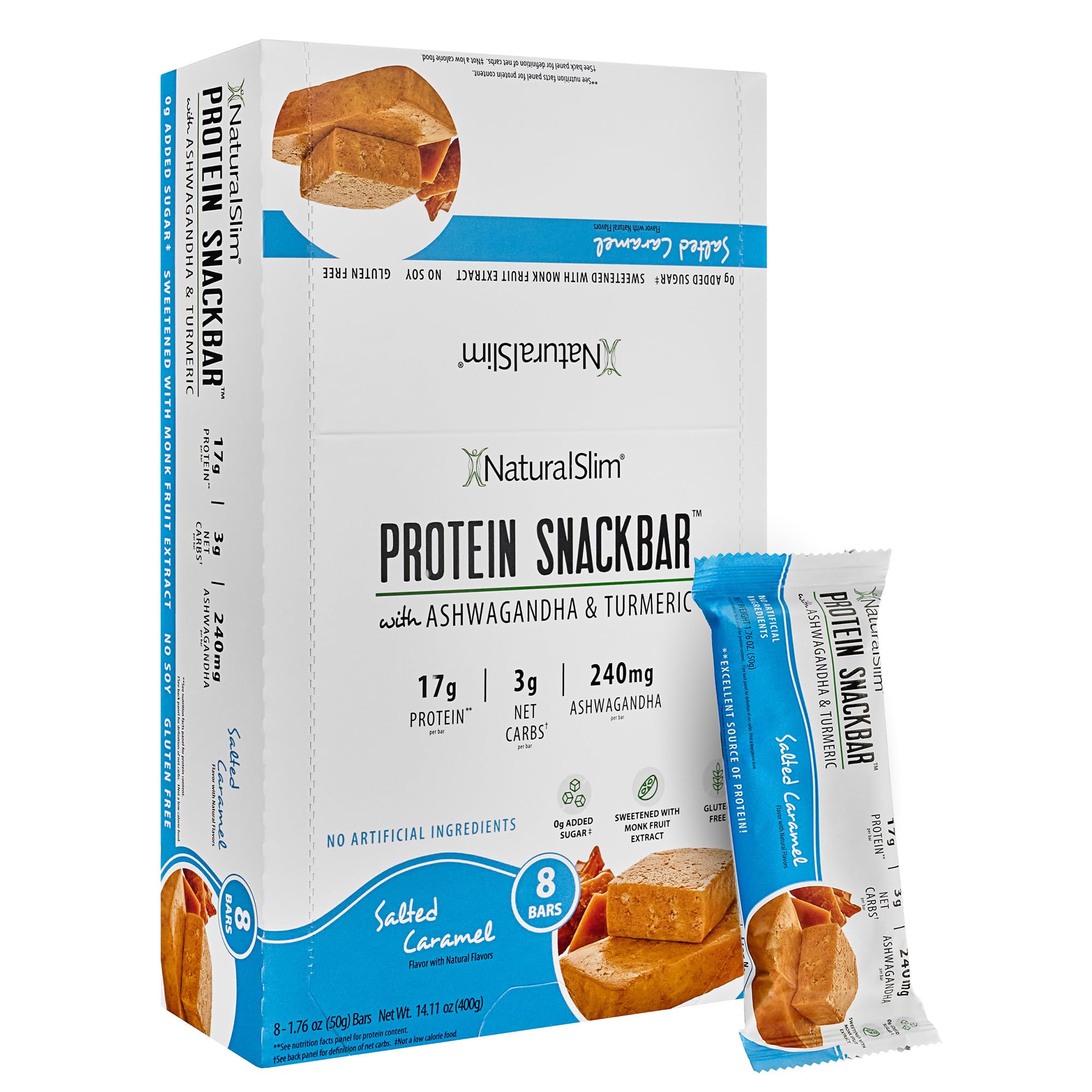 Amazon.com: NaturalSlim Protein bars with Ashwagandha & Turmeric - High ...