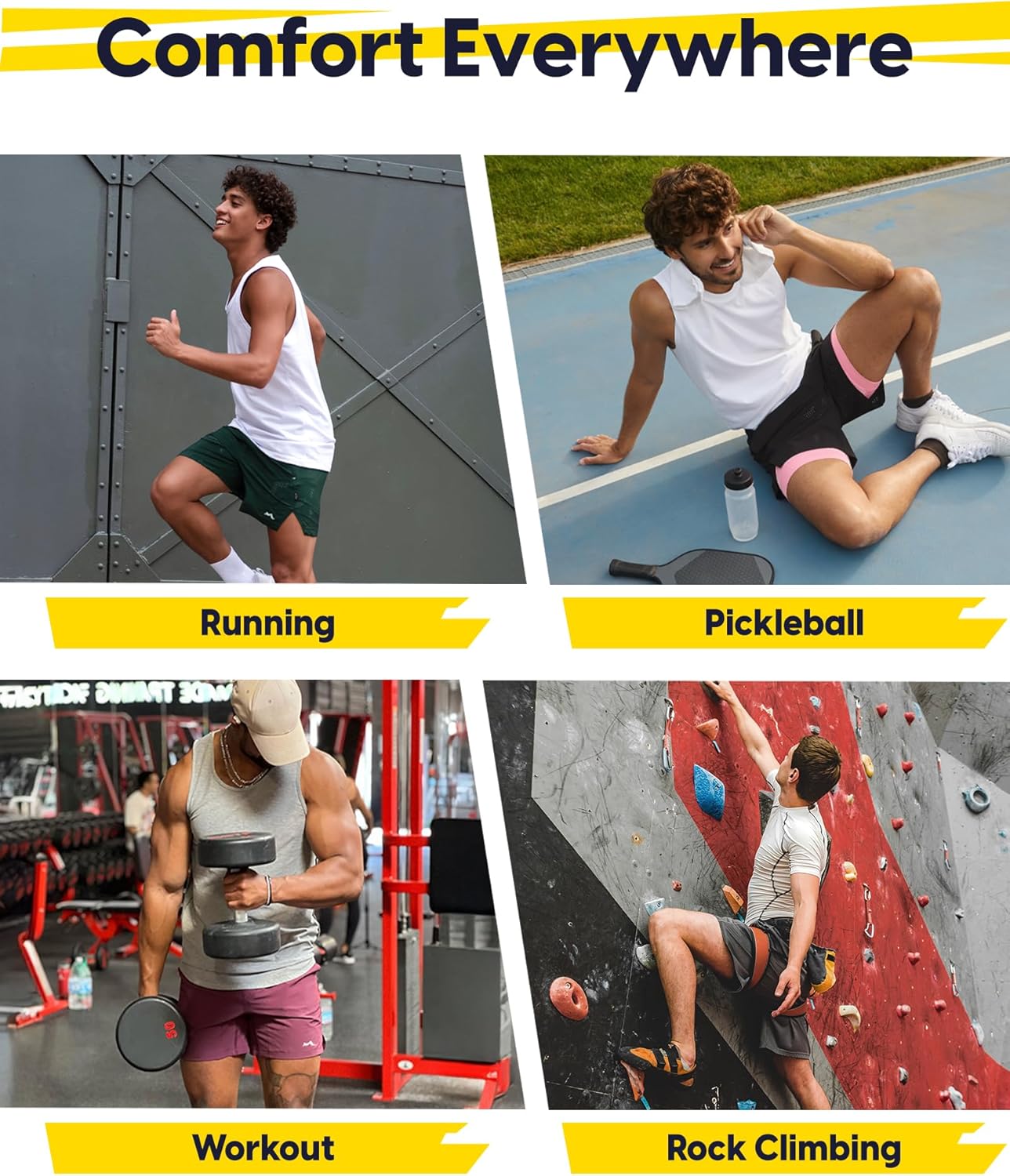 maamgic Mens 2 in 1 Running Shorts 5" Gym Workout Shorts with Zipper Pockets - Image 9