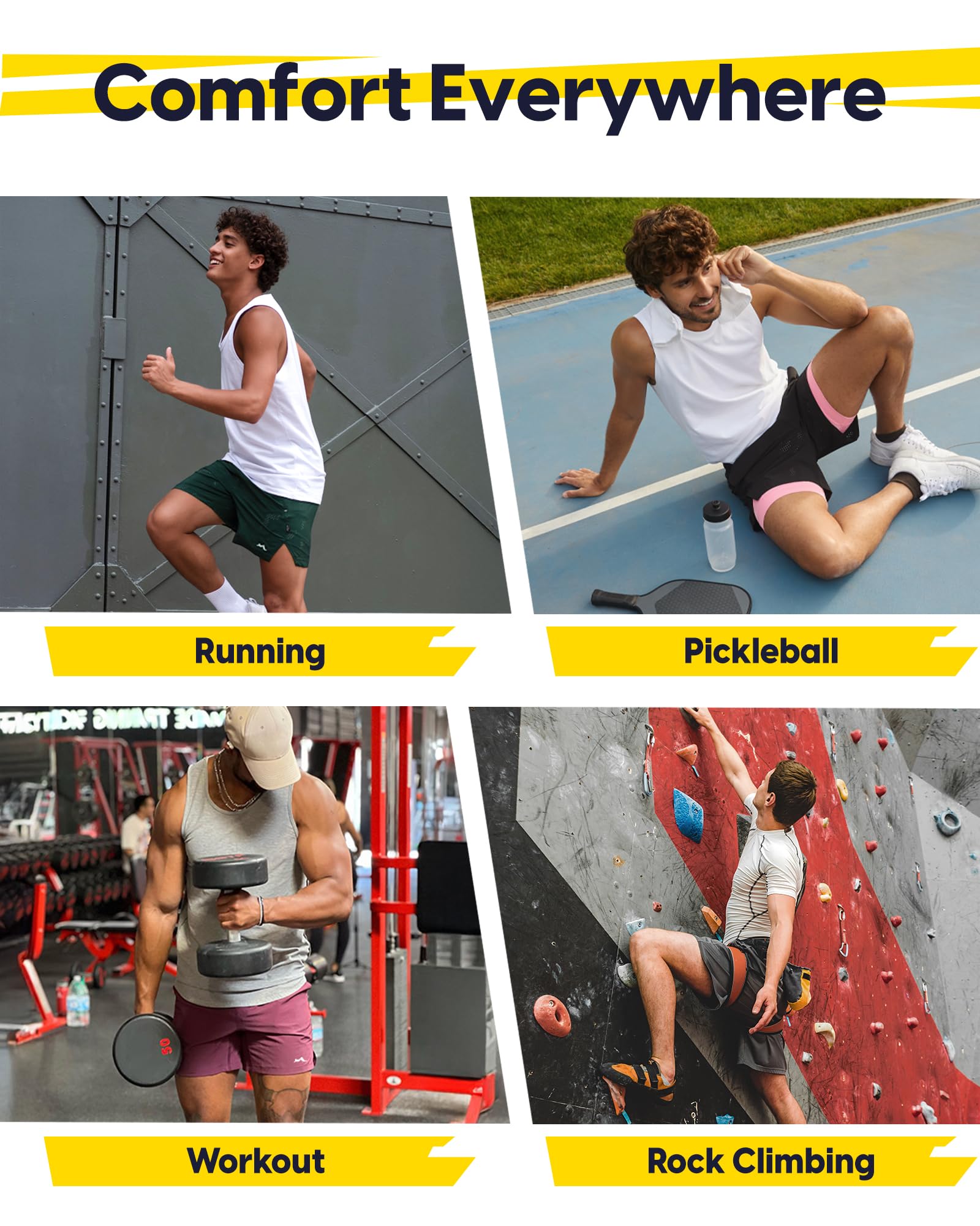 maamgic Pantalones cortos de correr 2 en 1 para hombre de 5 pulgadas con bolsillos con cremallera