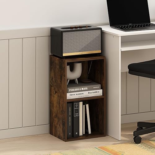 Miniatura 453 de Furinno - Estantería de cubos de 2 niveles serie Luder para libros y almacenamiento, color roble francés Roble francés,Pino