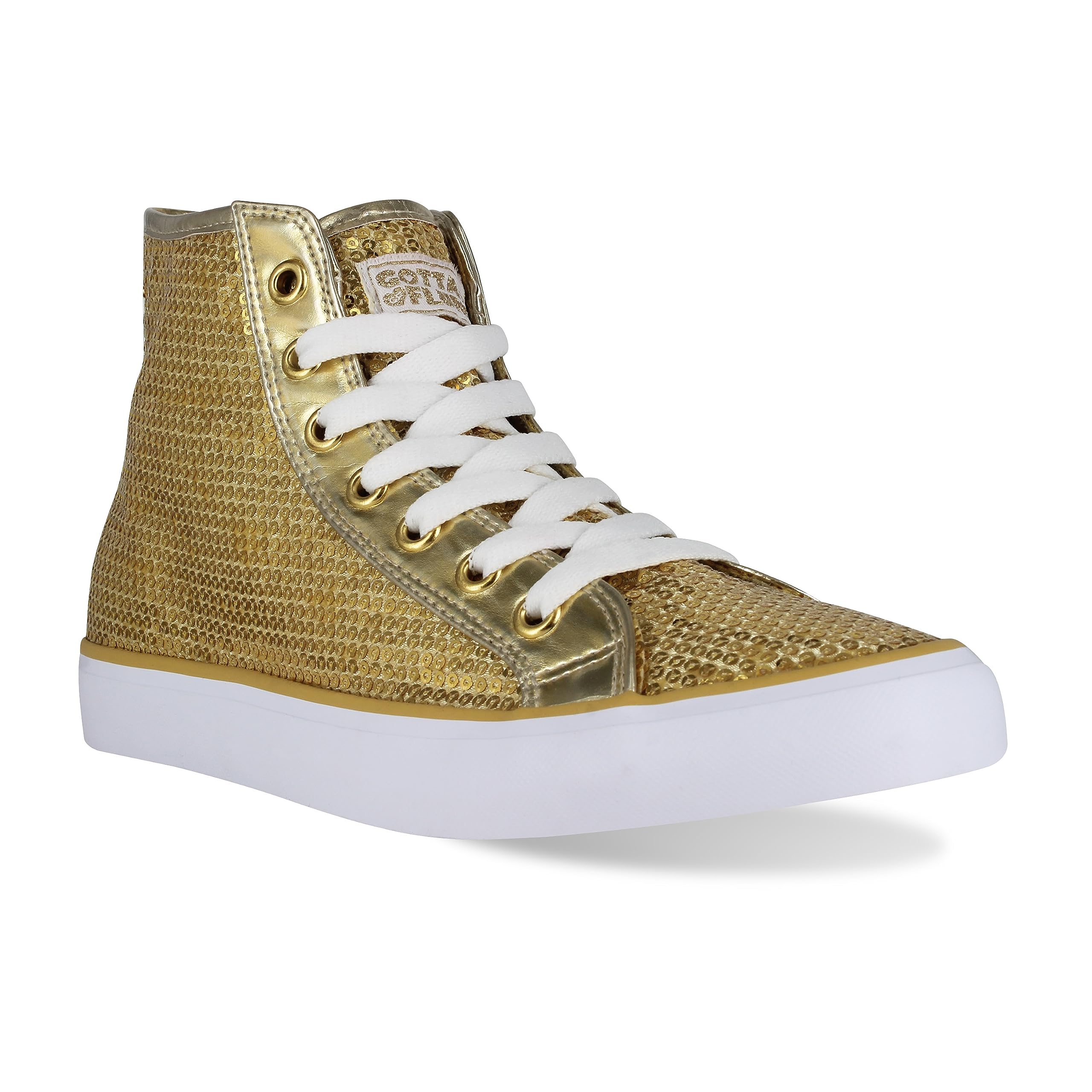 GOTTA FLURT Women's Disco II Sequin Glitter Fashion High Top Dance Sneakers