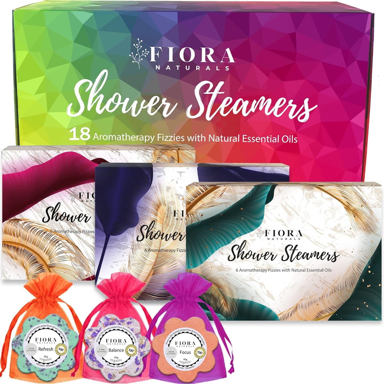 Shower Bombs Aromatherapy - Shower Steamers Vapor Tablets with Natural Essential Oils. Spa Shower, Shower Bath Bombs, Shower Melts for Women, Selfcare Gift for her, Birthday Gift for Women