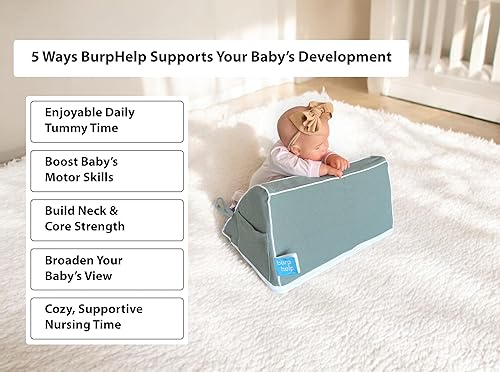 Miniatura 3 de BurpHelp - Almohada de lactancia para alivio de eructos, reflujo, cólicos y gases, esencial útil para el tiempo boca abajo, desarrollo del cuello y