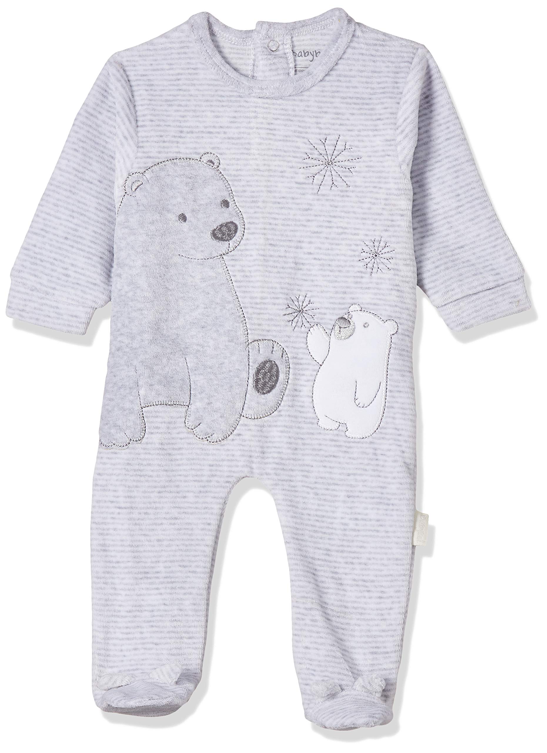baby-boys Baby'S Romper, Long Sleeve Baby and Toddler T-Shirt Set,Grey,0M