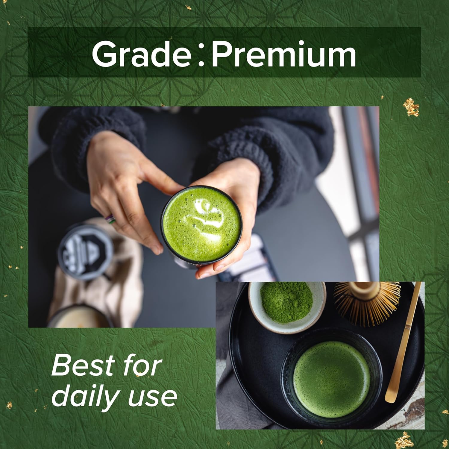 [Onkatsu Farm] Yame Matcha Series - Premium and Ceremonial Grade -Japanese Tea Made In Japan - English Label (Yame Premium Grade)