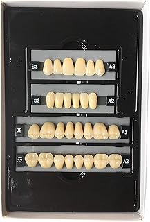 SDentÂ® 2 Boxes 2 Layers NADO ENDURA Synthetic Teeth Multi-Layer Acrylic Composite False Teeth Super Hard Denture Polymer Polymerial Materials & Full Set & A3.5 & 1 SET