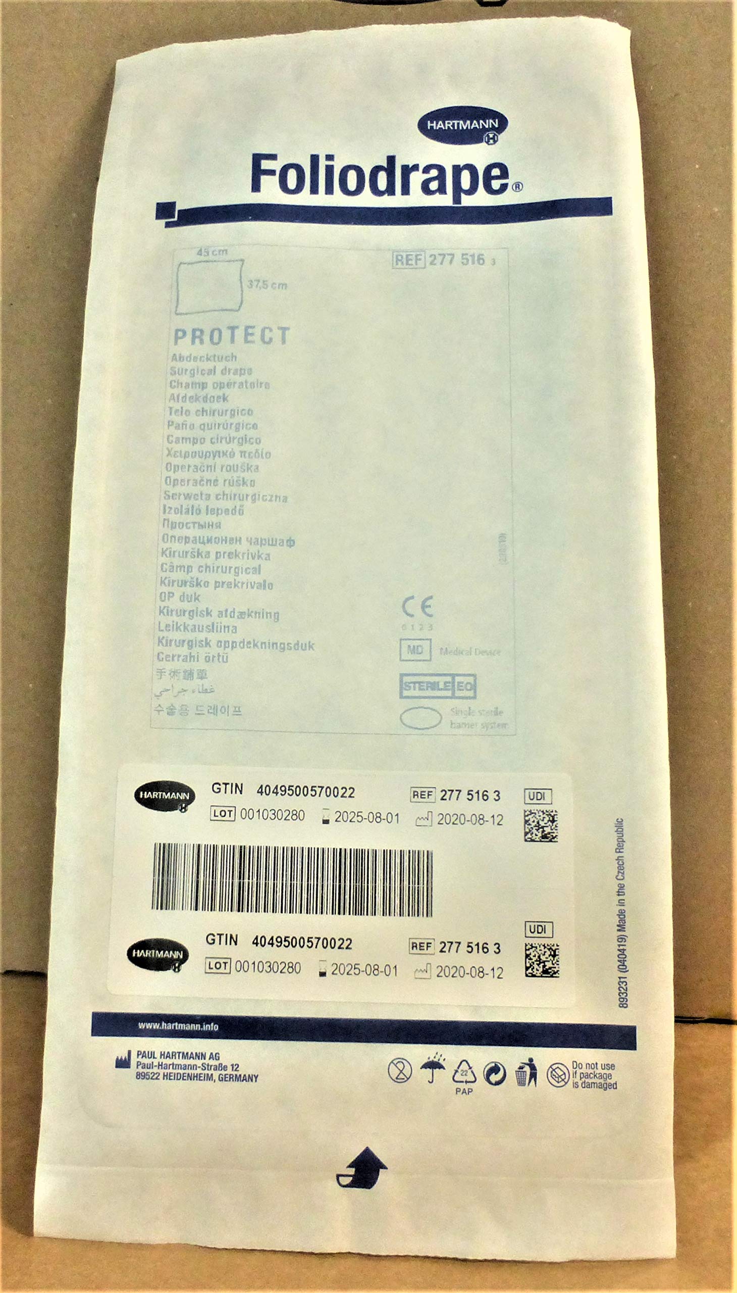 Hartmann Foliodrape Protect Champ Op Einweg-Untersuchungslaken, 37 x 45 cm, 125 Stück