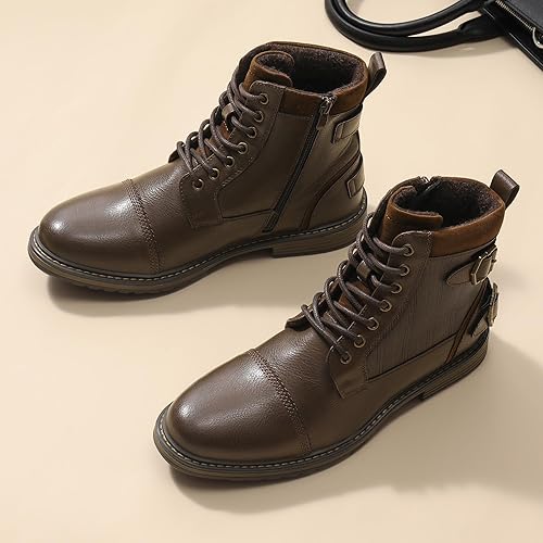 Miniatura 6 de Bruno Marc Botas de motocicleta para hombre, botas de vestir Oxford
