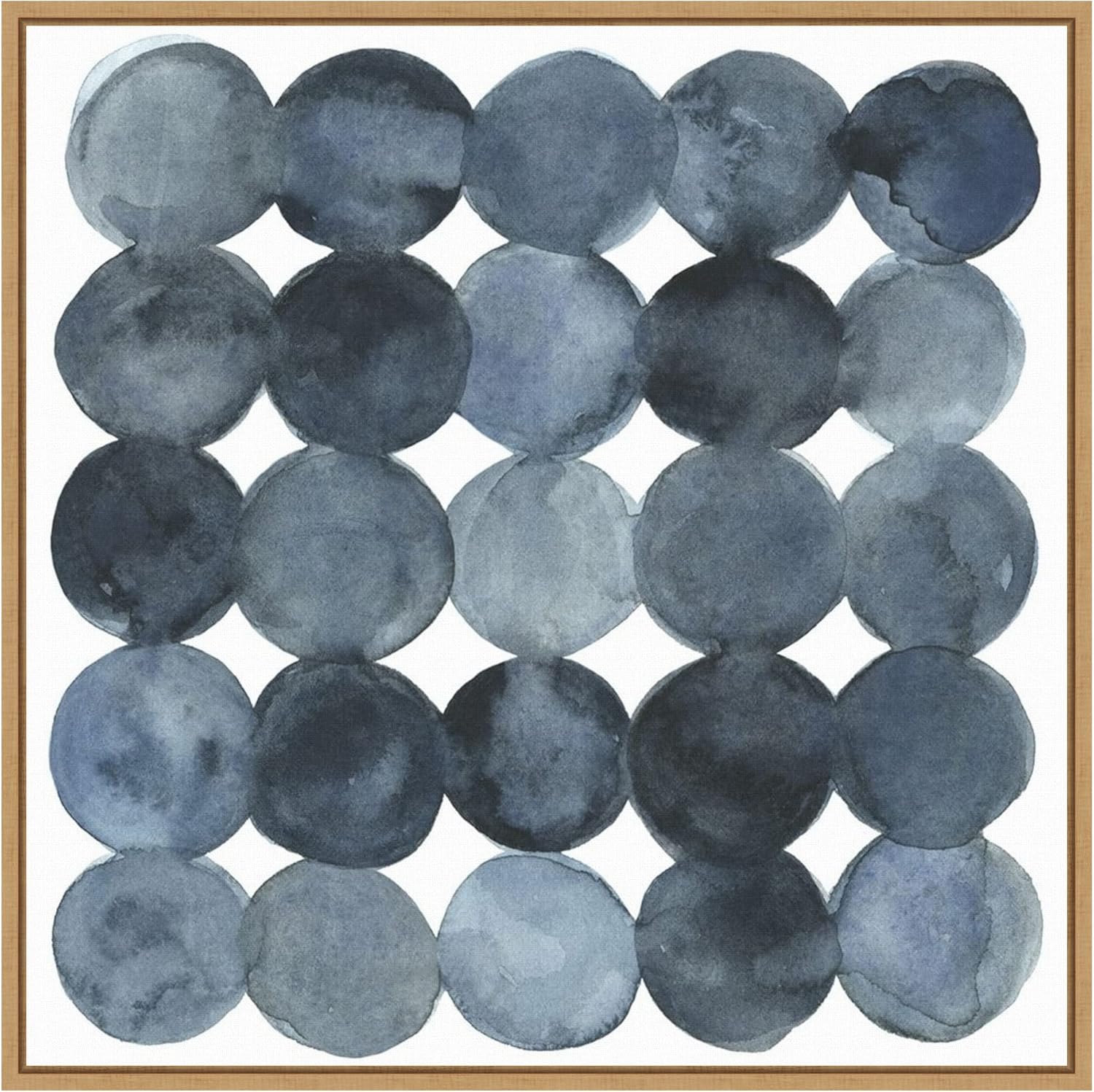 Amanti Art Framed Canvas Wall Art 22x22 Blue Grey Density II by Emma Scarvey, Framed Wall Art Canvas, Abstract Artwork, Modern Decor, Medium Poster Painting for Living Room, Bedroom, Bathroom,