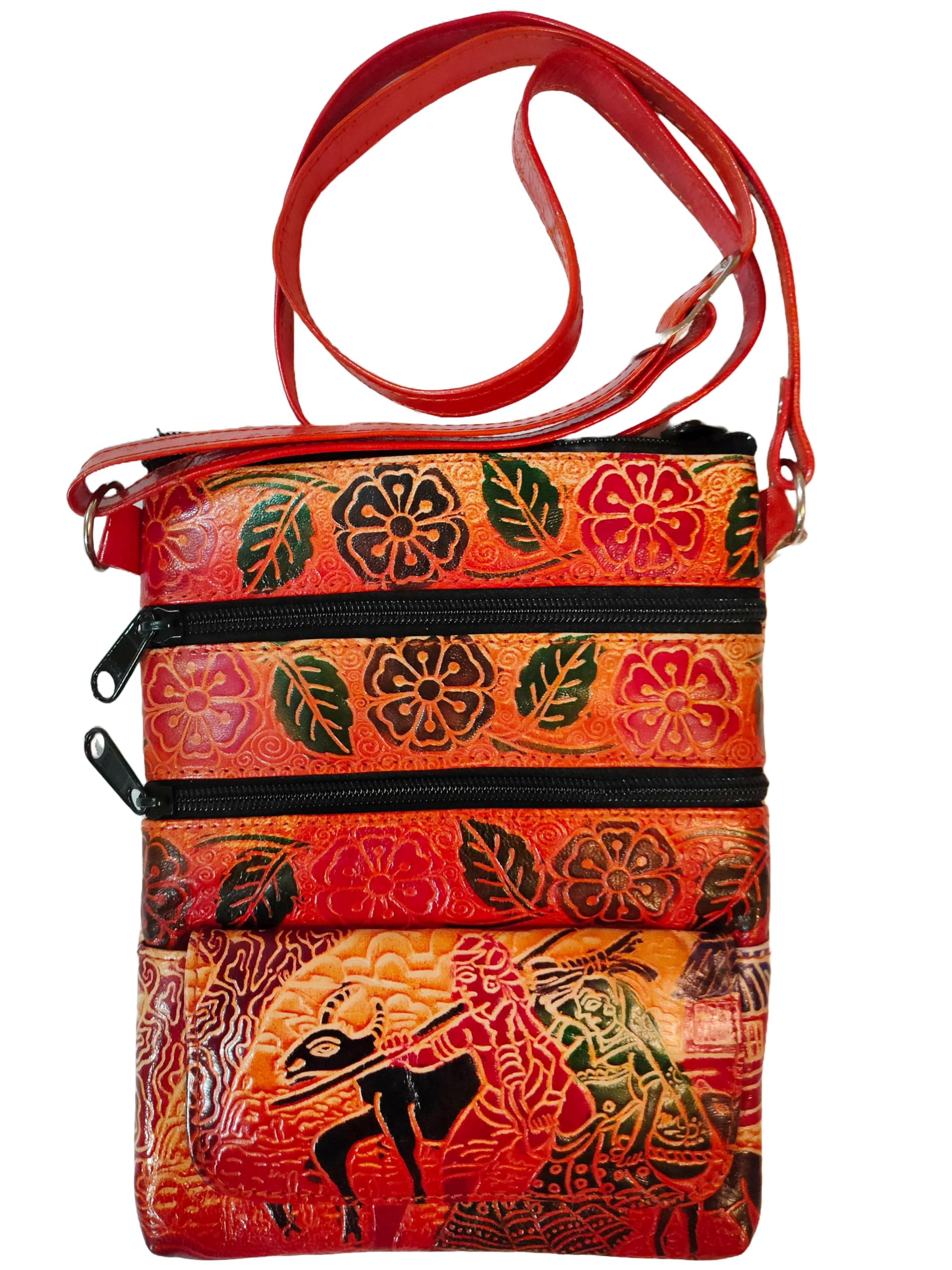 "CLASSIQUE" Shantiniketan Pure Leather Womens Purse Crossbody Shoulder Bag Farmer With Lady Farming (B0C9QPJNZY) Amazon Price History, Amazon Price Tracker