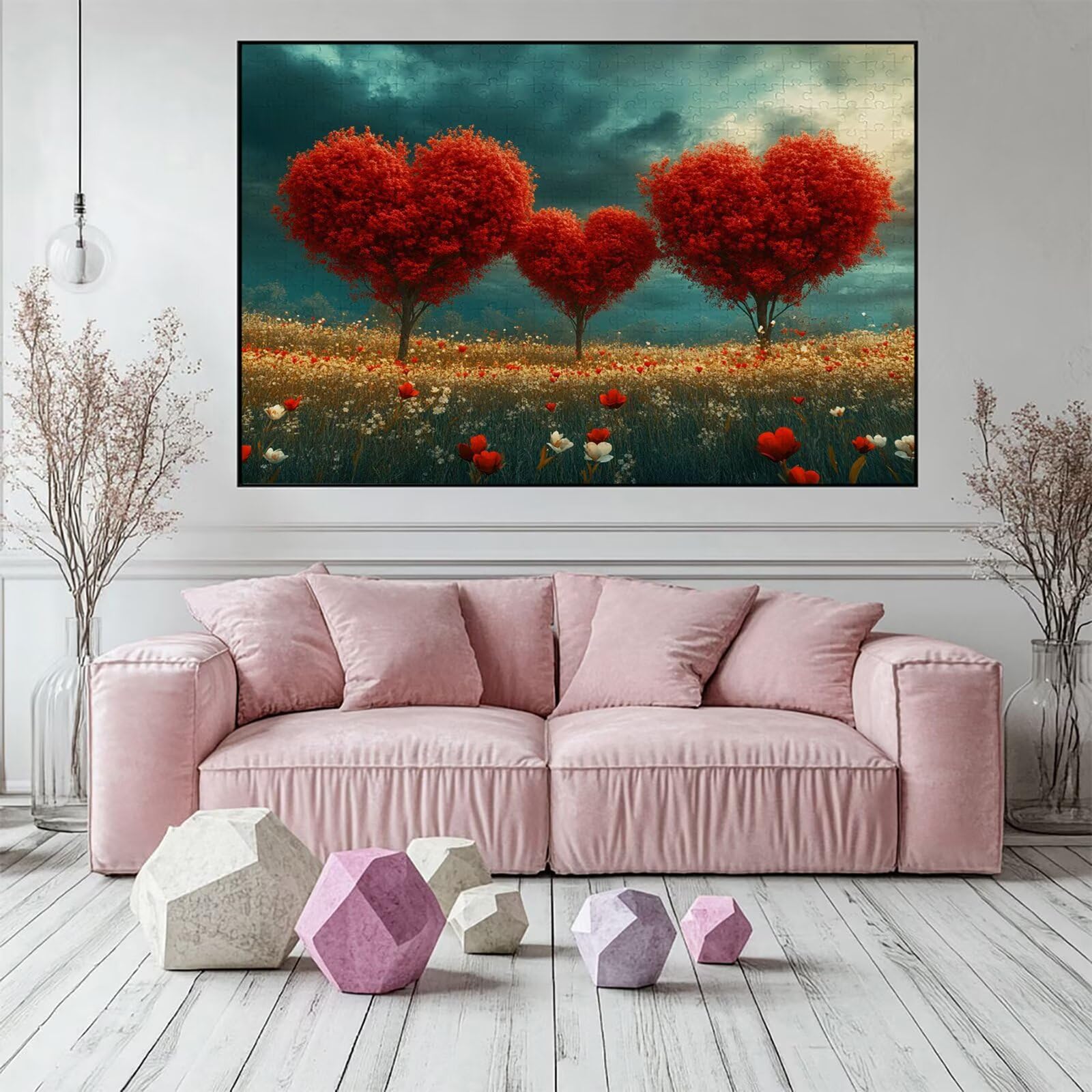 Puzzle 3000 elementów miłość puzzle dla dorosłych drzewo 122 x 81 cm unikalne rzemiosło klasyczne drewniane układanka 3D do rodzinnych gier biznesowych, układanka do samodzielnego wykonania nawet do