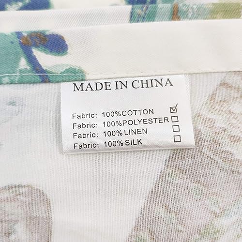 Miniatura 8 de FADFAY Juego de 6 sábanas costeras de algodón con temática de playa, tamaño matrimonial, 1 sábana encimera + 1 sábana bajera + 4 fundas de almohada