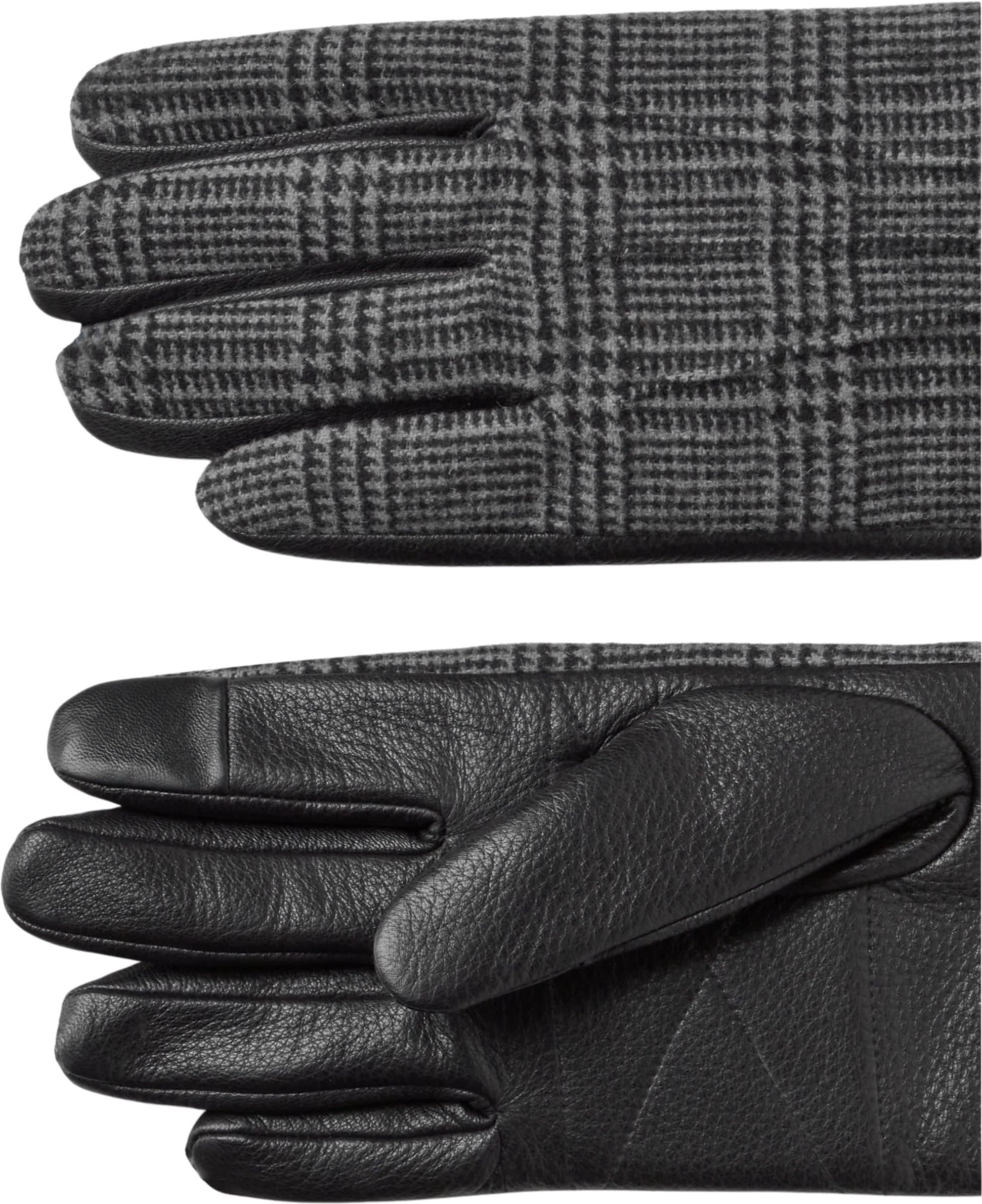 Tommy Hilfiger Guantes Th Rwb AM0AM14520 para hombre, color negro (Prince Of Wales Check), L-XL