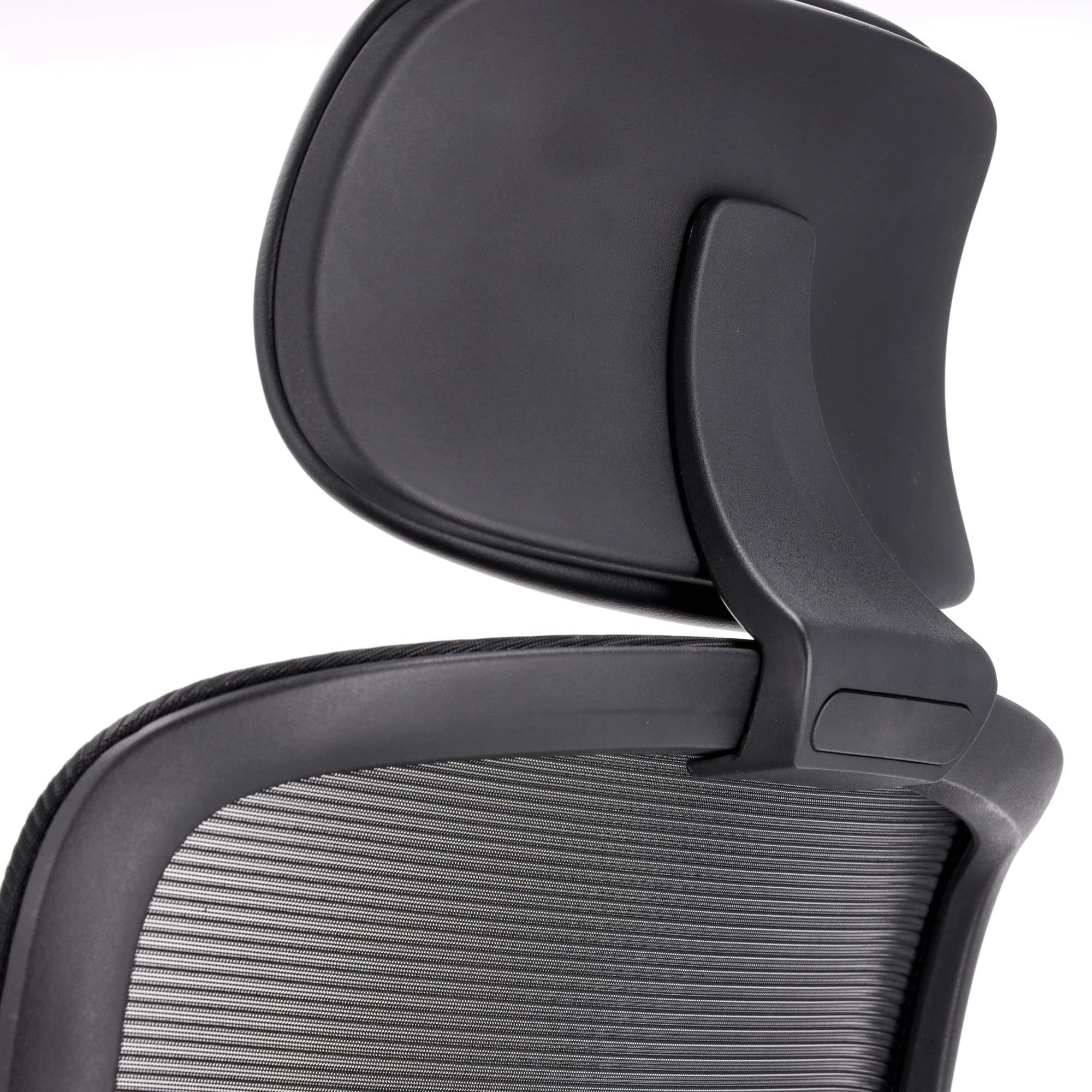 Spacio Ardena Silla de Oficina Ejecutiva con Respaldo de Malla, Uso domestico y Profesional (Negro, con Cabezal)